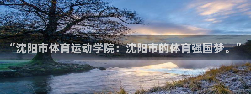 凯发官方正版app娱乐平台：“沈阳市体育运动学院：沈阳市的体